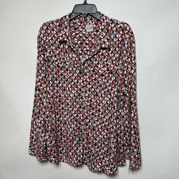 NIC+ZOE Scarf Print Live In Shirt XXL - Picture 5 of 13